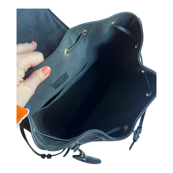 Louis Vuitton Montsouris Monogram Empreinte Embossed Leather Backpack Black - Picture 6 of 13